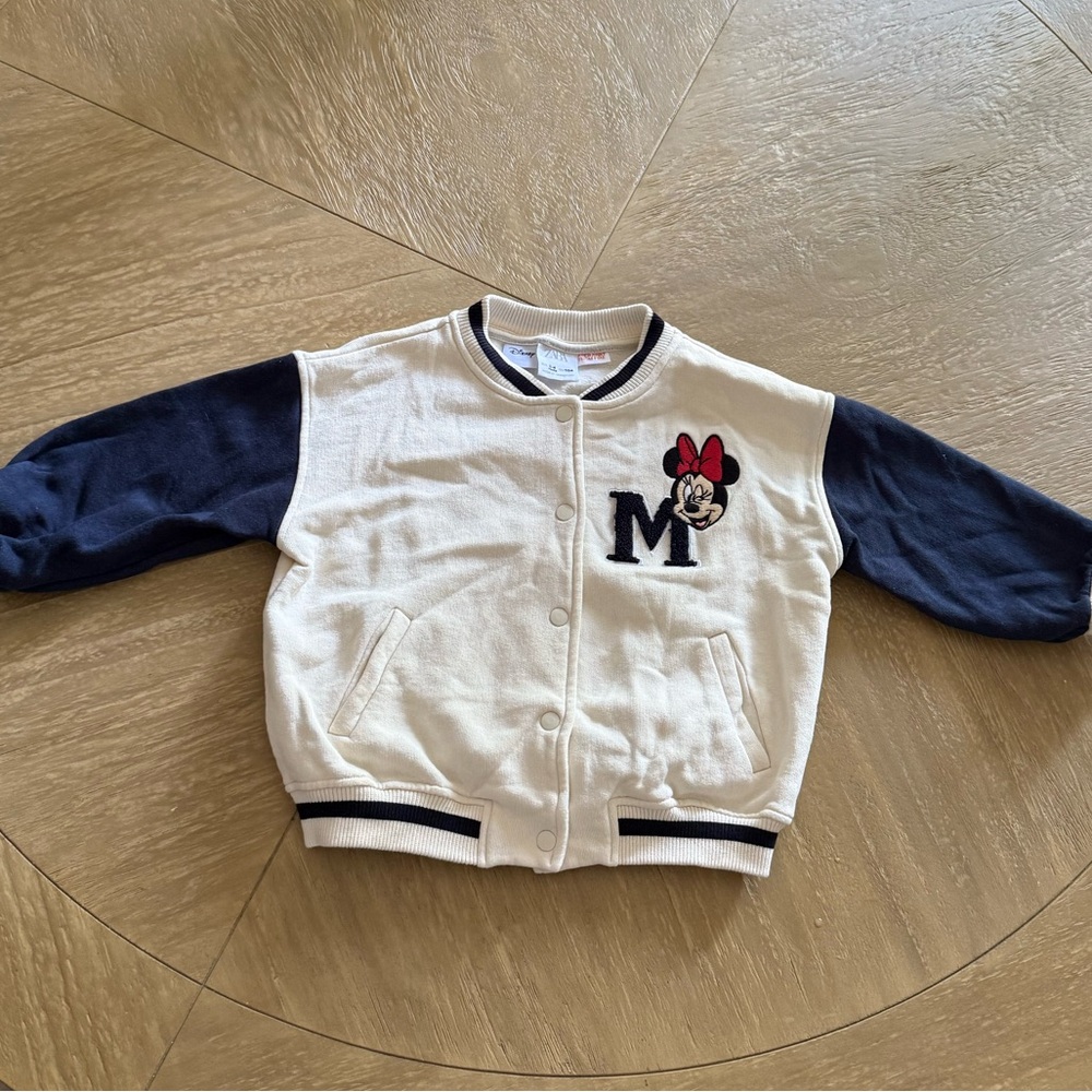 Zara Kids Cream and Navy Minnie Mouse Sweatshirt